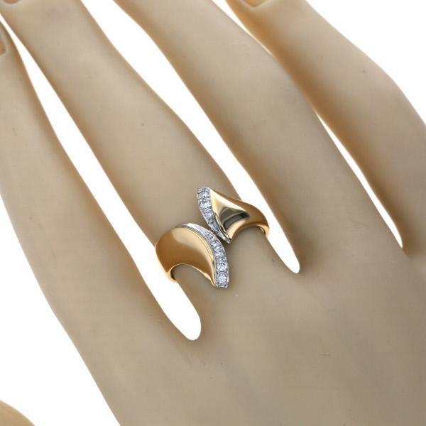 値下げ K18YG Pt900 コンビ リング ダイヤモンド 0.13ct 値下げ K18YG Pt900 コンビ リング ダイヤモンド 0.13ct