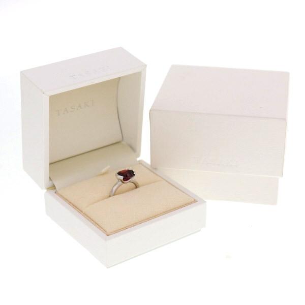 TASAKI パール ガーネット リング 750 K18WG TASAKI タサキ K18WG ホワイトゴールド ルミノ リング ガーネット 一粒