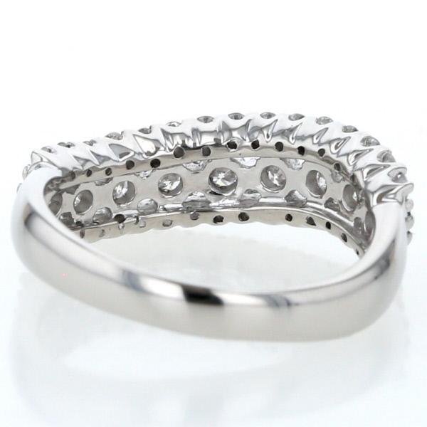 Pt900 プラチナ リング ダイヤモンド 1.00ct ウェーブ パヴェ ライン 