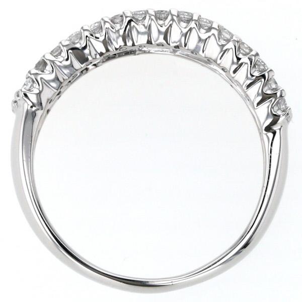 Pt900 プラチナ リング ダイヤモンド 1.00ct ウェーブ パヴェ ライン 