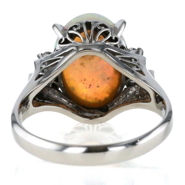 Pt900 プラチナ リング オパール 2.07ct ダイヤモンド 0.11ct