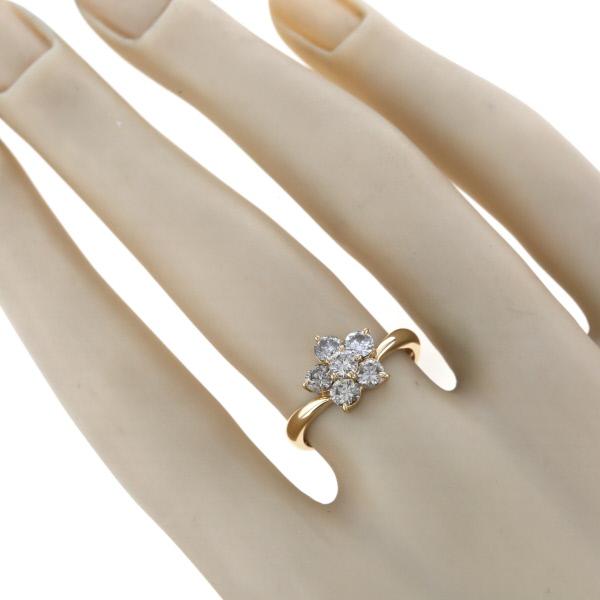 K18YG イエローゴールド リング ダイヤモンド 1.00ct 花