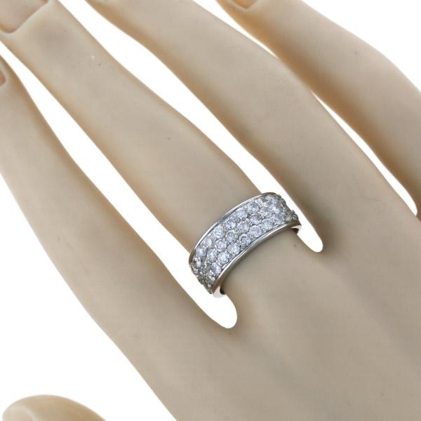 Pt850 プラチナ リング ダイヤモンド 1.43ct パヴェ フラットバンド