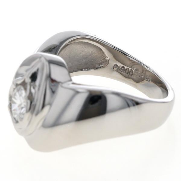 美品　Pt900 ダイヤモンドリングG/VS1 9号D0.614ct Pt900 リング ダイヤモンド 0.55ct Gカラー VS2 ラウンド フェミニスト