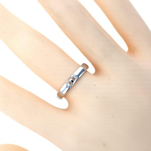 HERMES エルメス K18WG ホワイトゴールド ヘラクレス リング 甲丸 H