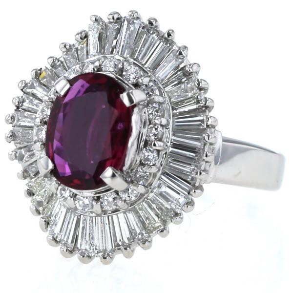 Pt900 プラチナ リング ルビー1.83ct ダイヤモンド1.12ct Pt900 プラチナ リング ルビー1.83ct ダイヤモンド1.12ct