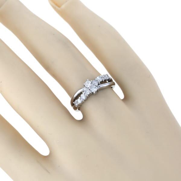 pt900 クロスオーバーリング ダイヤモンド0.50ct　高品質 Pt900 プラチナ リング ダイヤモンド0.50ct クロス 交差 ウェーブ