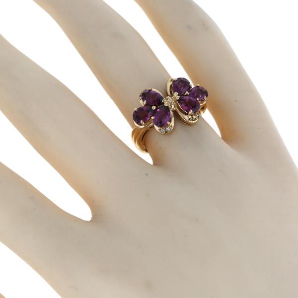 K18YG イエローゴールド リング ロードライトガーネット2.90ct