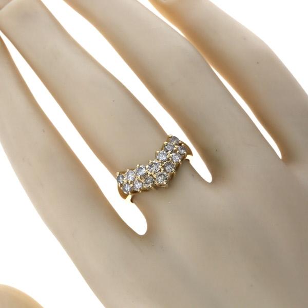 K18YG イエローゴールド リング ダイヤモンド 1.00ct ブラウンダイヤ 