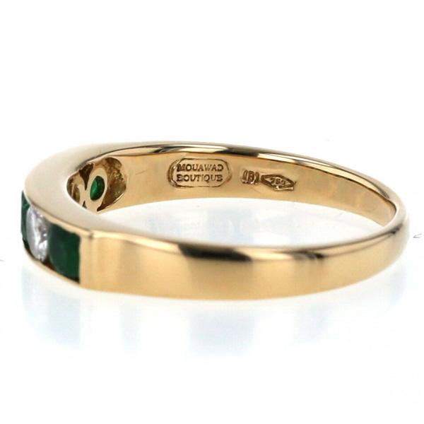 MOUAWAD モワード 750 K18YG イエローゴールド リング エメラルド0.41  
