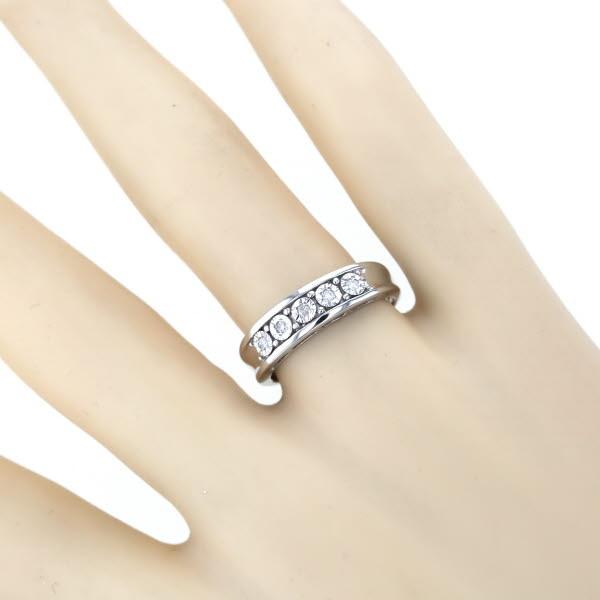 ダイヤモンド　ムーンストーン　ホワイトゴールド　リング　K10WG K10WG ホワイトゴールド リング ダイヤモンド 5粒 ストレート ライン