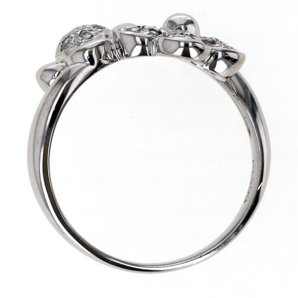 Pt900 プラチナ リング ダイヤモンド 0.12ct メレダイヤ フラワー 花 2 
