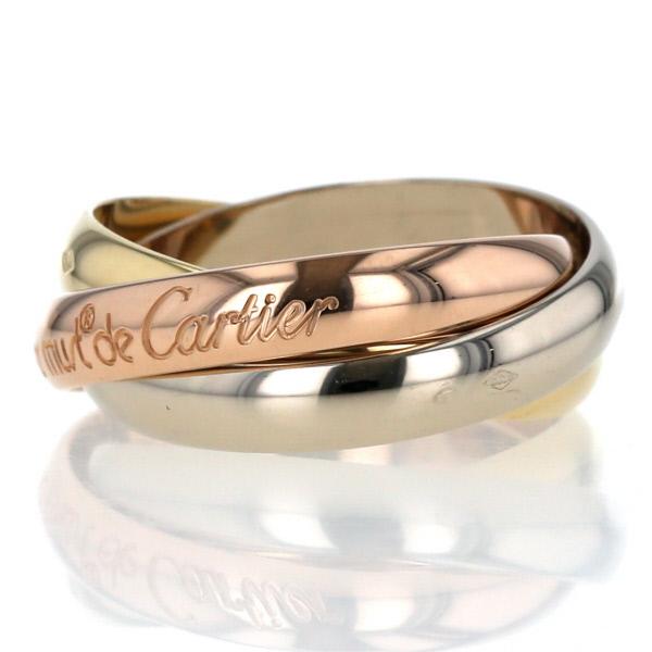 Carier カルティエ K18YG WG PG スリーカラーゴールド リング
