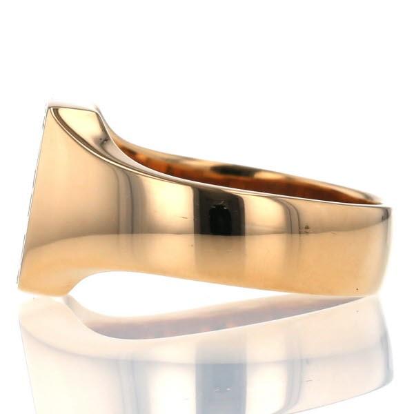 日本橋徳力 K20YG イエローゴールド リング 印台 ネームリング 中村