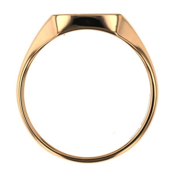 日本橋徳力 K20YG イエローゴールド リング 印台 ネームリング 中村