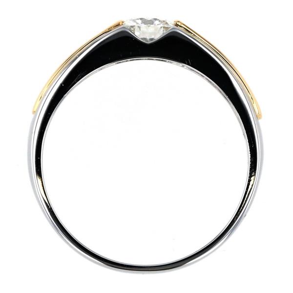 Pt900 K18YG コンビ リング ダイヤモンド 0.40ct 一粒石 Pt900 K18YG コンビ リング ダイヤモンド 0.40ct 一粒石
