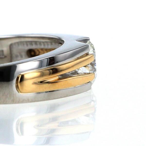 Pt900 K18YG コンビ リング ダイヤモンド 0.40ct 一粒石 Pt900 K18YG コンビ リング ダイヤモンド 0.40ct 一粒石