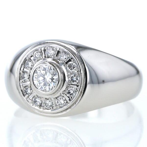 PT900 プラチナリング プラチナ900 シグネット エンブレム リング / Pt900 Signet emblem