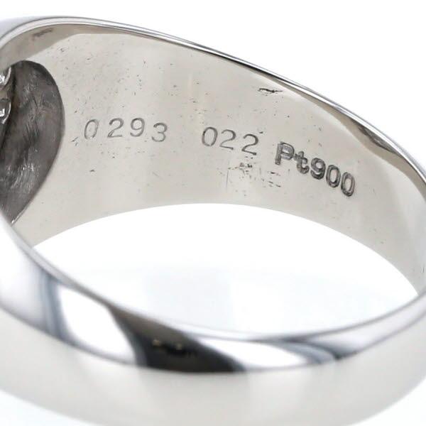 Pt900 プラチナ リング ダイヤモンド0.293ct/0.22ct サークル ベゼル  