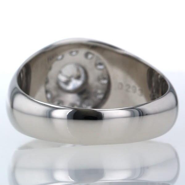 Pt900 プラチナ リング ダイヤモンド0.293ct/0.22ct サークル ベゼル  