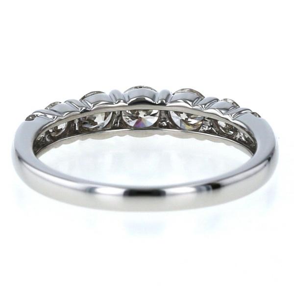 Pt900 プラチナ リング ダイヤモンド 1.00ct 7石 ハーフエタニティ