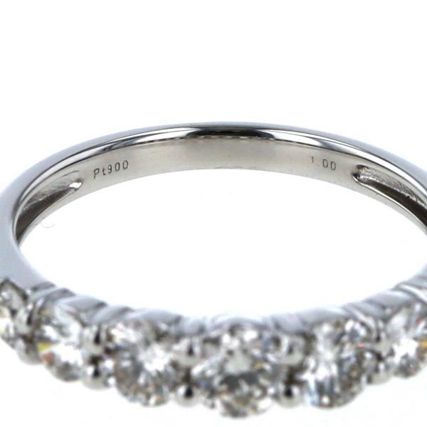 Pt900 プラチナ リング ダイヤモンド 1.00ct 7石 ハーフエタニティ