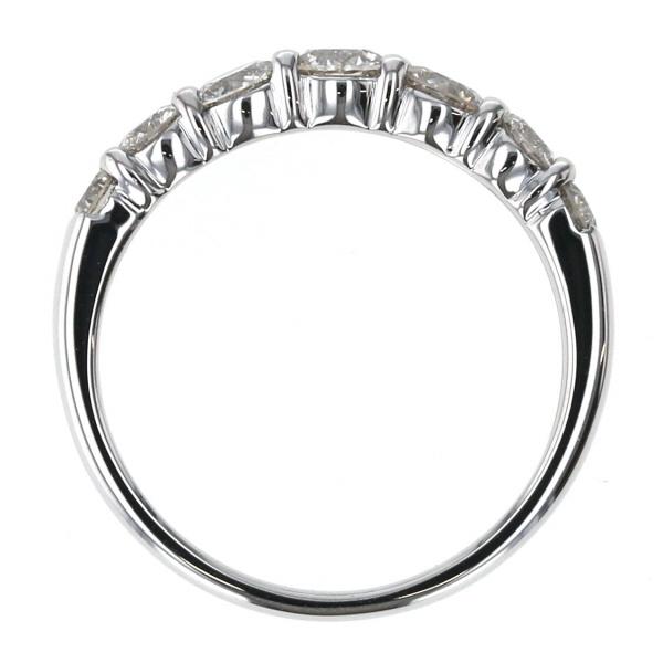 Pt900 プラチナ リング ダイヤモンド 1.00ct 7石 ハーフエタニティ