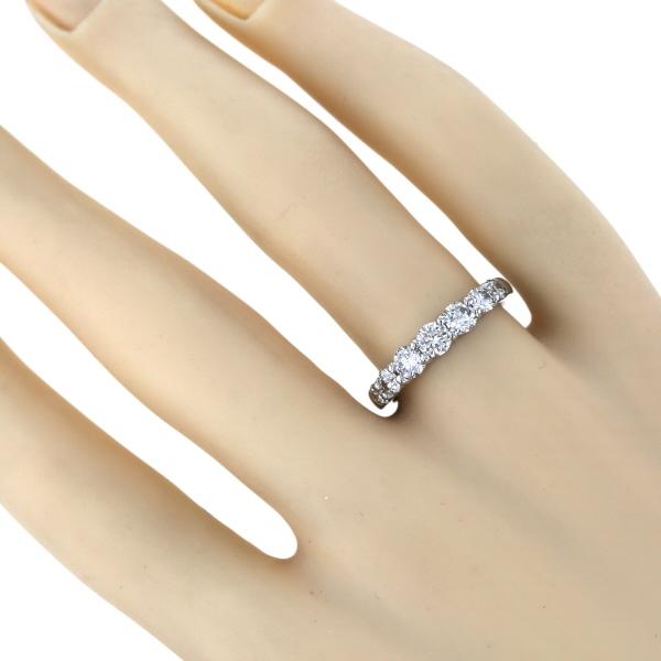 Pt900 プラチナ リング ダイヤモンド 1.00ct 7石 ハーフエタニティ