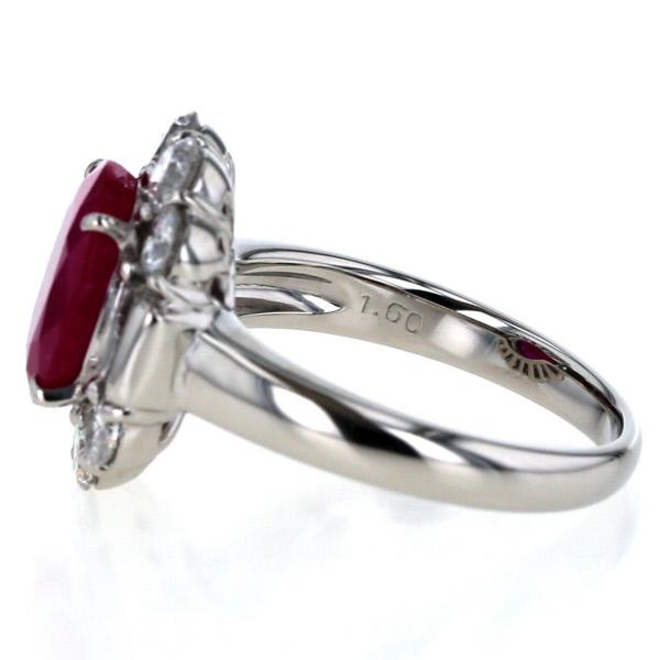 Pt900 プラチナ リング ルビー 3.80ct ダイヤモンド 1.60ct Pt900 プラチナ リング ルビー 3.80ct ダイヤモンド 1.60ct