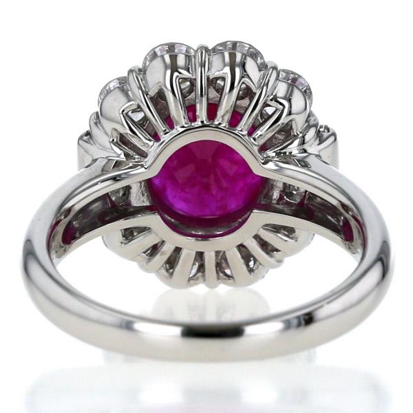 Pt900 プラチナ リング ルビー 3.80ct ダイヤモンド 1.60ct Pt900 プラチナ リング ルビー 3.80ct ダイヤモンド 1.60ct