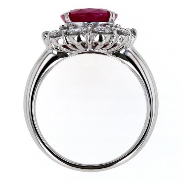 Pt900 プラチナ リング ルビー 3.80ct ダイヤモンド 1.60ct Pt900 プラチナ リング ルビー 3.80ct ダイヤモンド 1.60ct