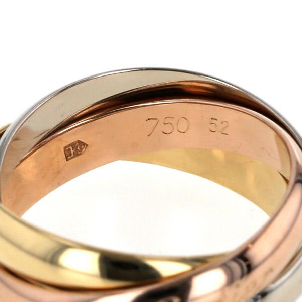 Cartier カルティエ 750YG×WG×PG 3連　トリニティ リング Cartier カルティエ K18YG WG PG 750 スリーカラーゴールド トリニティ