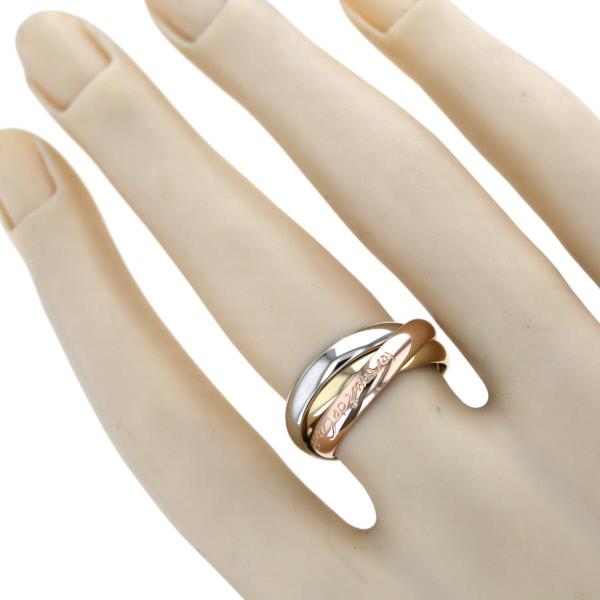 Cartier　カルティエ　三連　トリニティリング　指輪　750YG/WG/PG Cartier カルティエ K18YG WG PG 750 スリーカラーゴールド トリニティ