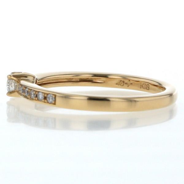 4℃ ヨンドシー K18YG イエローゴールド リング ダイヤモンド 0.126ct