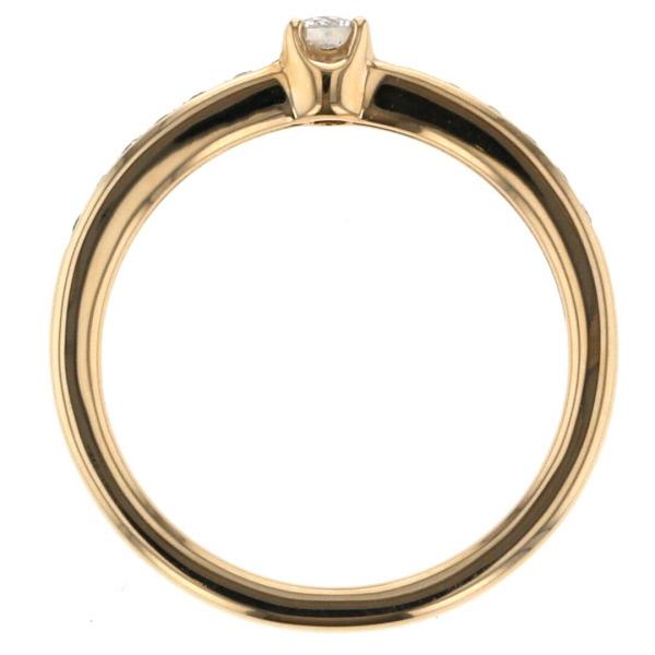 4℃ ヨンドシー K18YG イエローゴールド リング ダイヤモンド 0.126ct