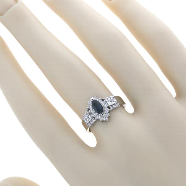 Pt900 プラチナ リング サファイア 0.54ct ダイヤモンド 0.31ct 