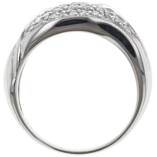 Pt900 プラチナ リング ダイヤモンド 0.31ct ライン 三角 パヴェ トライアングル 指輪 12.5号 【新品仕上済】【zz】【中古】の画像