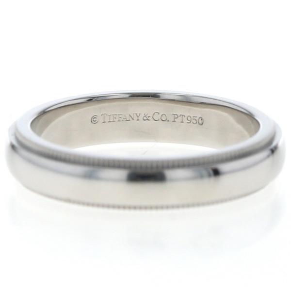 TIFFANY&Co. ティファニー Pt950 プラチナ トゥギャザーミルグレインバンドリング 4mm 指輪 13号【新品仕上済】【zz】【中古】の画像