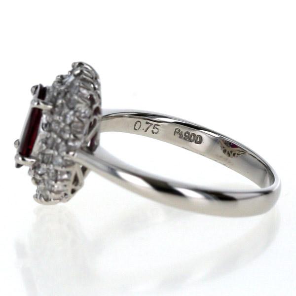 Pt900 プラチナ リング ルビー0.75ct ダイヤモンド0.47ct Pt900 プラチナ リング ルビー0.75ct ダイヤモンド0.47ct