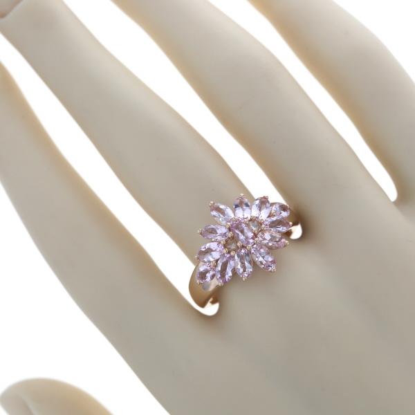 GSTV K18PG ピンクゴールド リング モルガナイト 2.20ct ダイヤモンド 