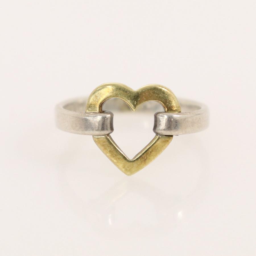 ティファニー Tiffany & Co. ハートリング シルバー 925 ゴールド 750