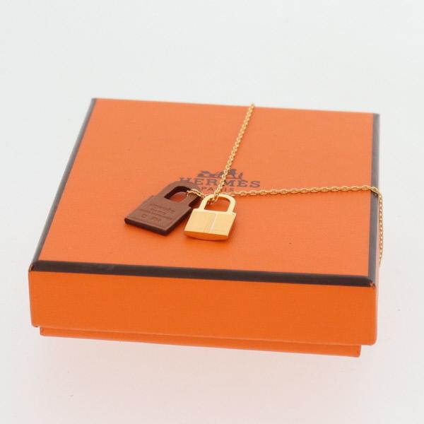 HERMES エルメス 南京錠 カデナデザイン ネックレス メタル