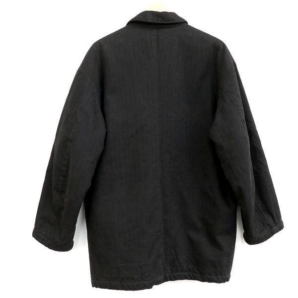 ヴェルサーチ VERSACE コート ジャケット アウター ブラック コットン