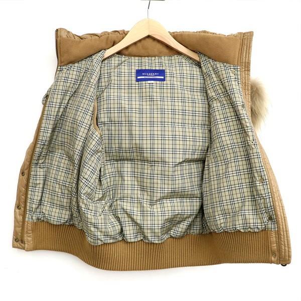 【未使用】BURBERRY BLUE LABEL ファー付きダウンベスト 38 バーバリー ブルーレーベル BURBERRY BLUE LABEL ファー付きダウン