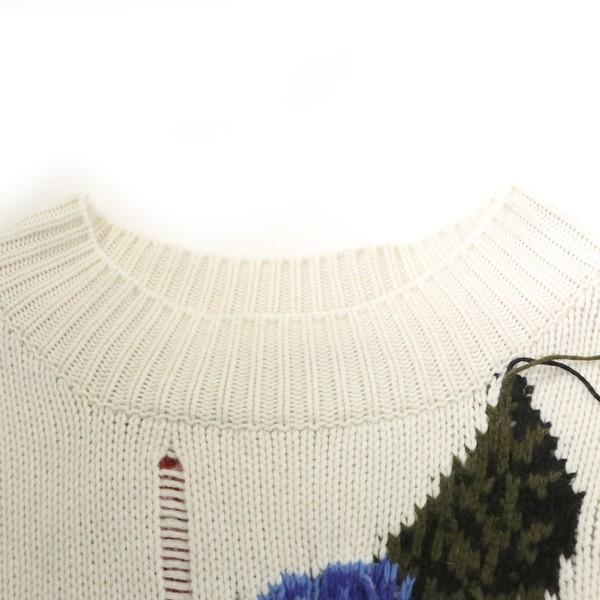 MSGM エムエスジーエム ニット ワンピース ホワイト 花柄 ウール MSGM エムエスジーエム ニット ワンピース ホワイト 花柄 ウール