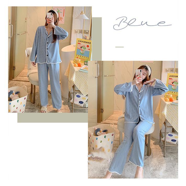 サーマル ロング パジャマセット パジャマ ルームウェア 2点セット セットアップ 部屋着 寝巻き