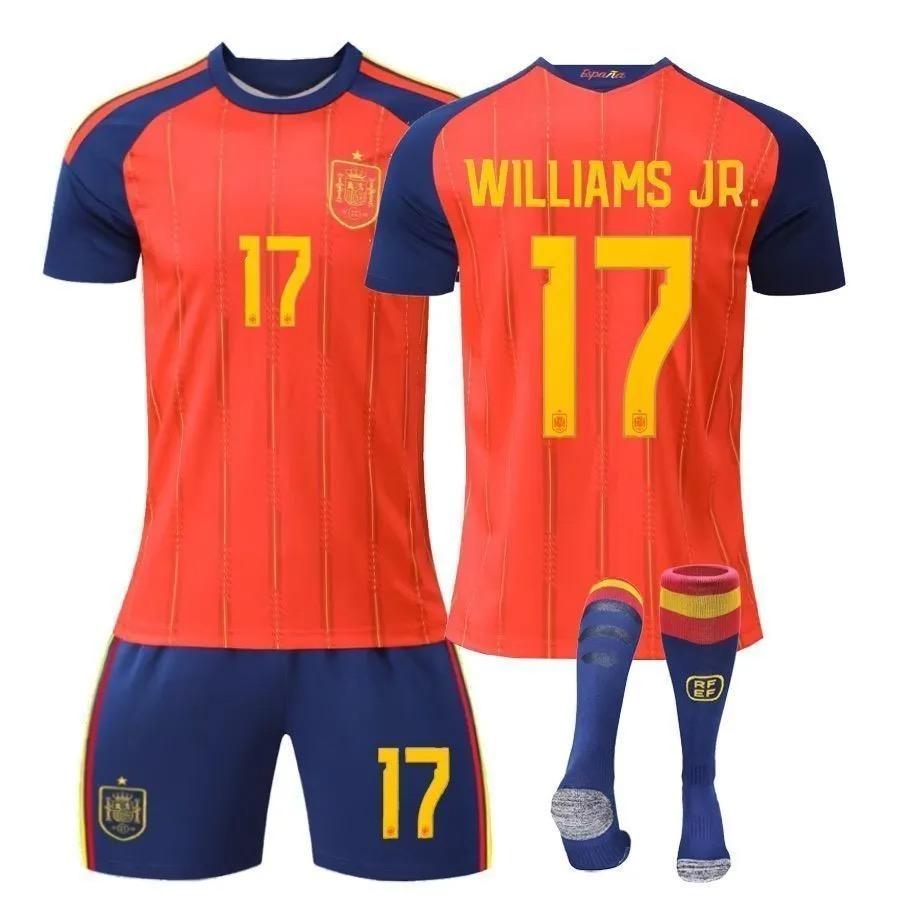 2026 スペインホームユニフォーム 4 番クバシ ペドリ 19 番ヤマル