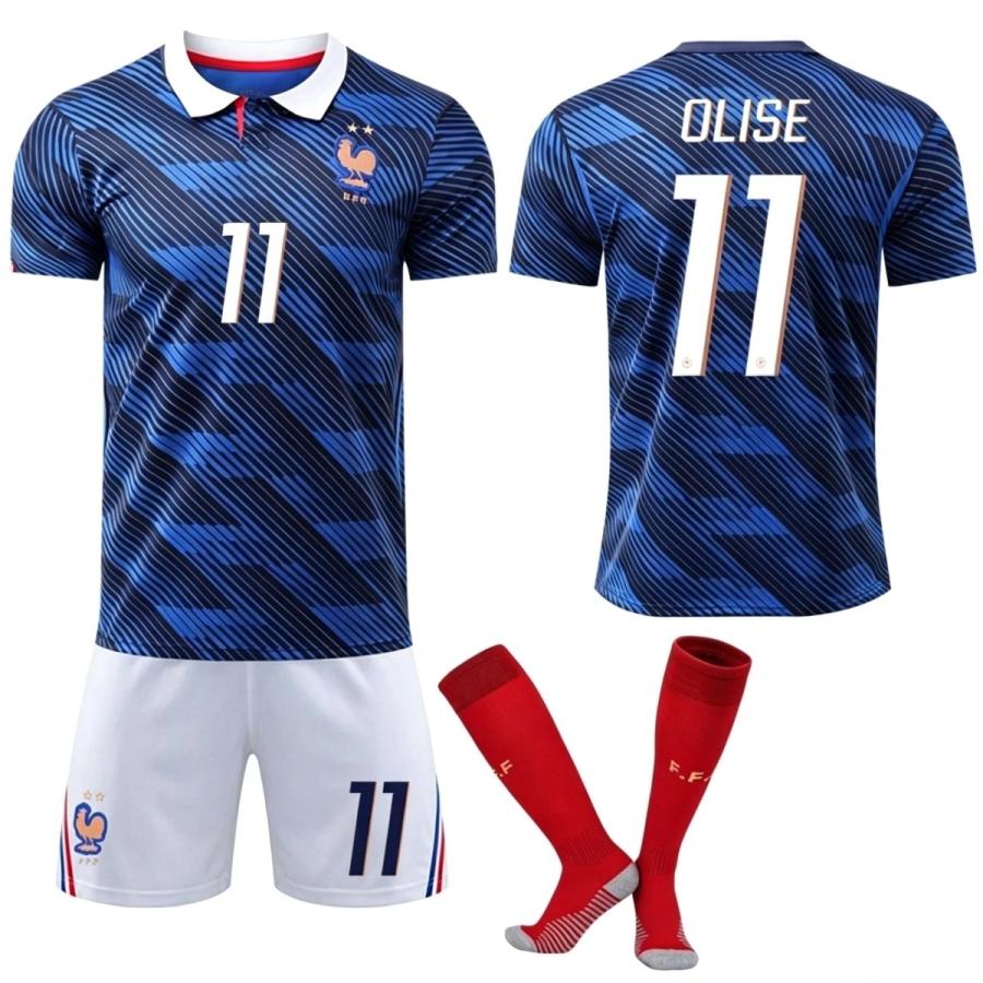 2026フランス代表 ホームユニフォーム 10 番ムバッペ 7 番デンベレ 11