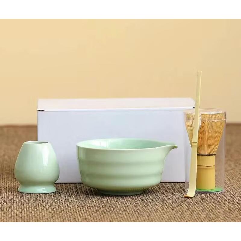 茶筅 百本立 天然竹 茶せん 抹茶点て 茶道具 竹 茶杓 茶碗 4点セット