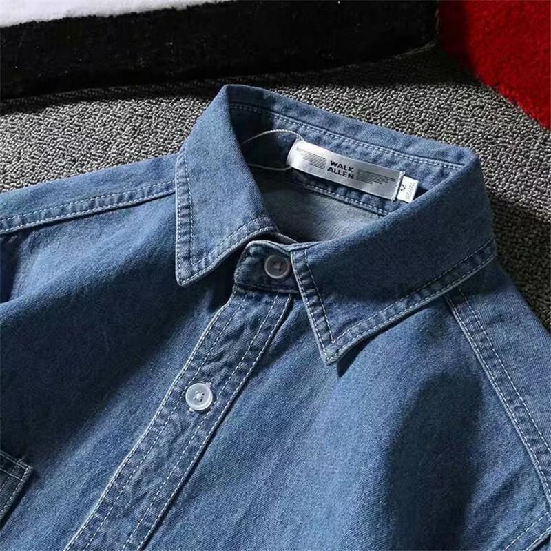 半額セール デニムシャツ メンズ シャツ 長袖シャツ デニム スリム 